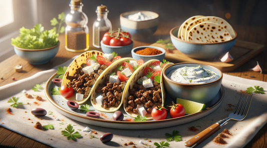 Greek-Style Ground Beef Tacos