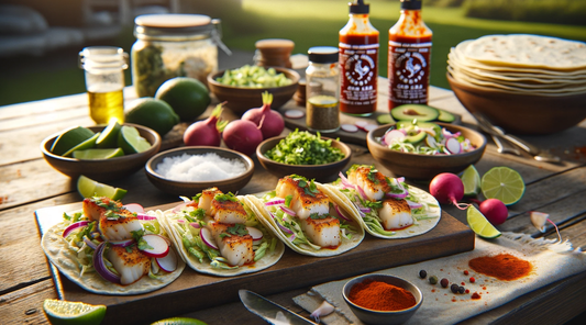 Spicy Sriracha-Lime Cod Tacos