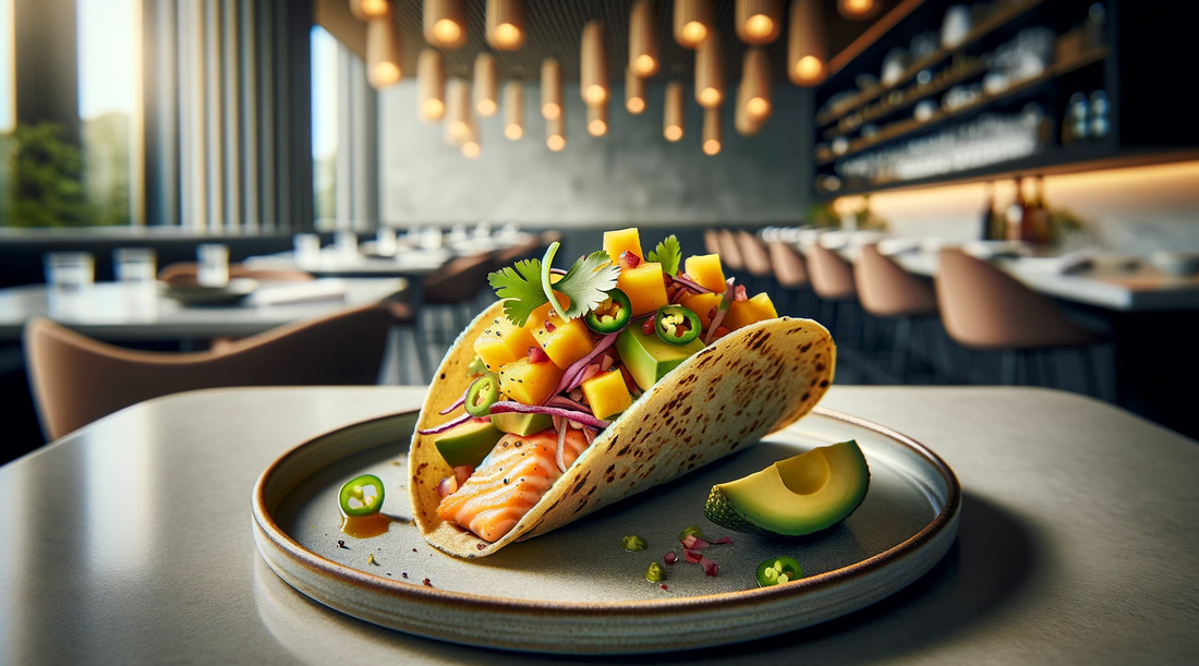 Mango Salsa Salmon Fish Tacos